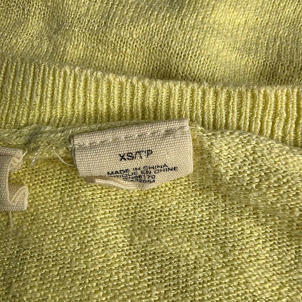 Anthropologie Moth Cotton Blend 3/4 Sleeve High-Low Knit Yellow Top Size XS - Picture 6 of 8